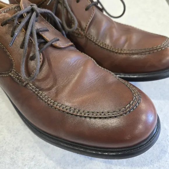 🐢 Clarks Coulson Leather Oxfords Mens Size 11.5 Walking Loafers. Brown