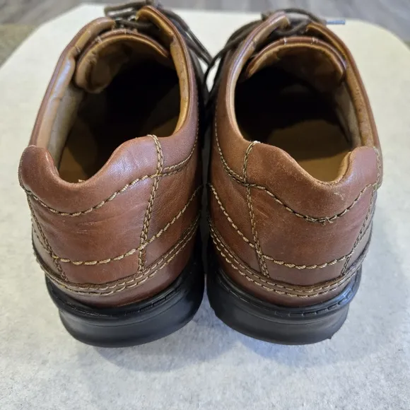 🐢 Clarks Coulson Leather Oxfords Mens Size 11.5 Walking Loafers. Brown