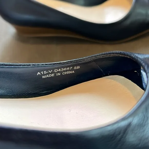 🇪🇸 Cole Haan Wedge stacked heel heel peek hole toe 5