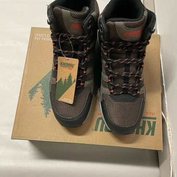 - Khombu Atwood Brown lace up hiking boots Size 9m