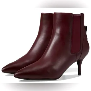 😍 NIB New Cole Haan Go To Park Bloodstone Leather Heeled Ankle Boots Bootie 5.5