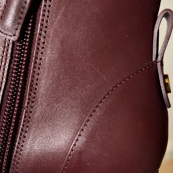😍 NIB New Cole Haan Go To Park Bloodstone Leather Heeled Ankle Boots Bootie 5.5