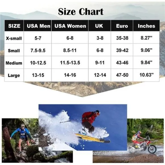 2 Pairs Unisex Waterproof Socks Hiking Wading Trail Running Kayaking Crew…