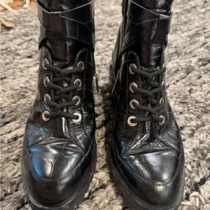 3.1 Phillip Lim Croc-Embossed Leather Combat Boots – Size 37