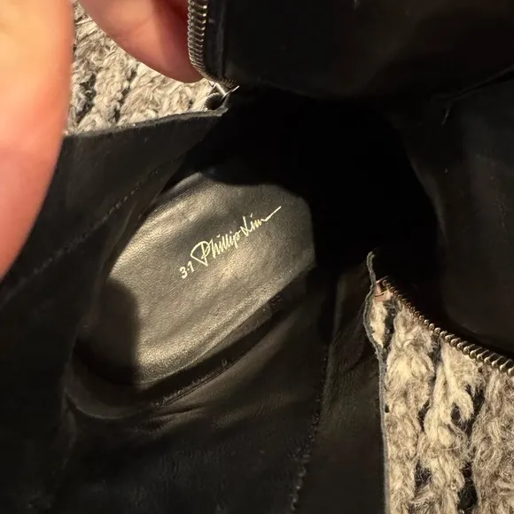 3.1 Phillip Lim Croc-Embossed Leather Combat Boots – Size 37