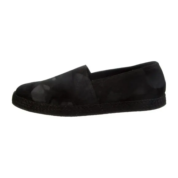 $399 RtA MEN DENIM LEATHER BLACK MOCCASINS LOAFERS SZ 37 5.5