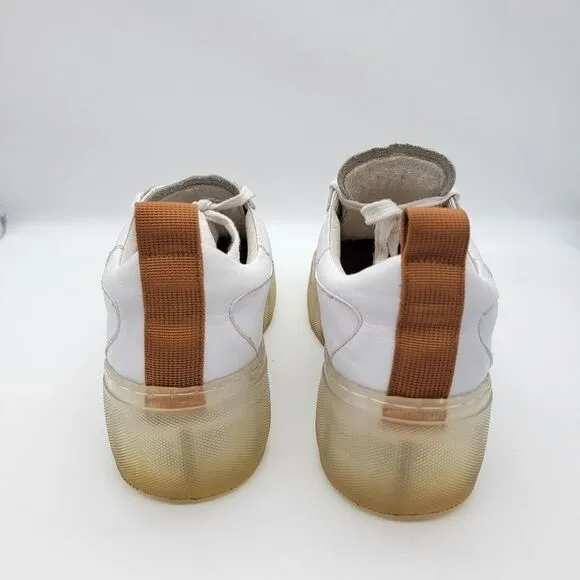 42 GOLD Glee White Sneakers Womens Size 8 Medium