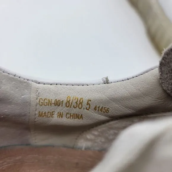 42 GOLD Glee White Sneakers Womens Size 8 Medium