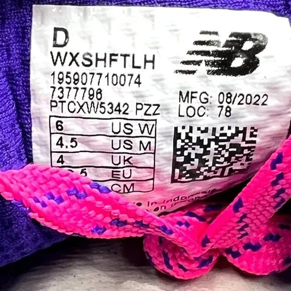 6D 6W 6 WIDE WIDTH New Balance X Coco Purple Pink Fuel Cell Shift Sneakers Shoes