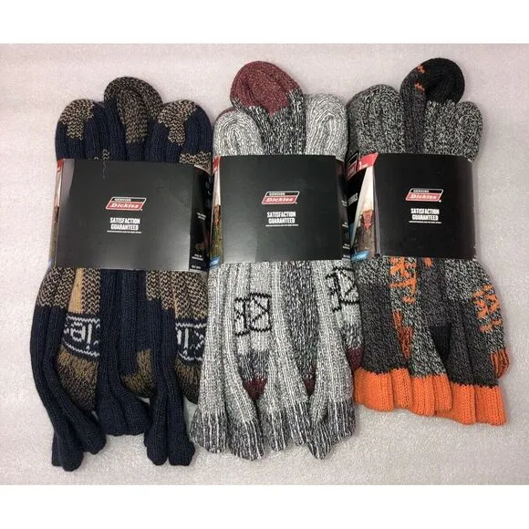 9 Pairs of Genuine Dickies Steel Toe Crew Performance Thermal Socks 3 packs NEW