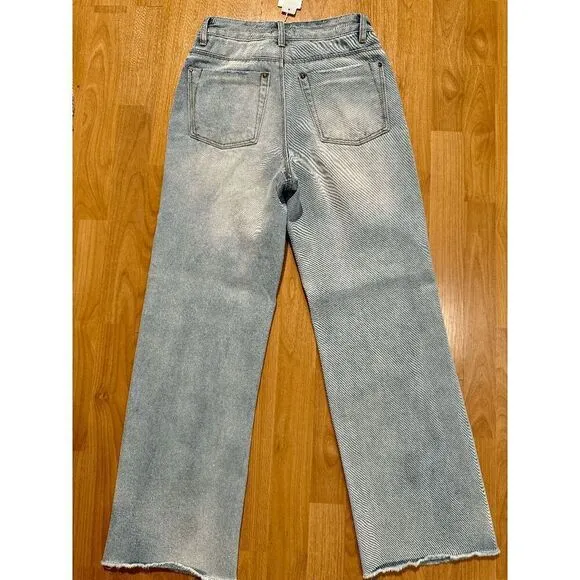 A Loves A  High Waist Distressed Washed Denim Jeans