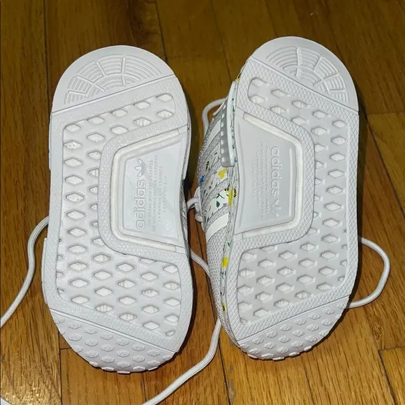 adidas Baby White Floral Sneakers