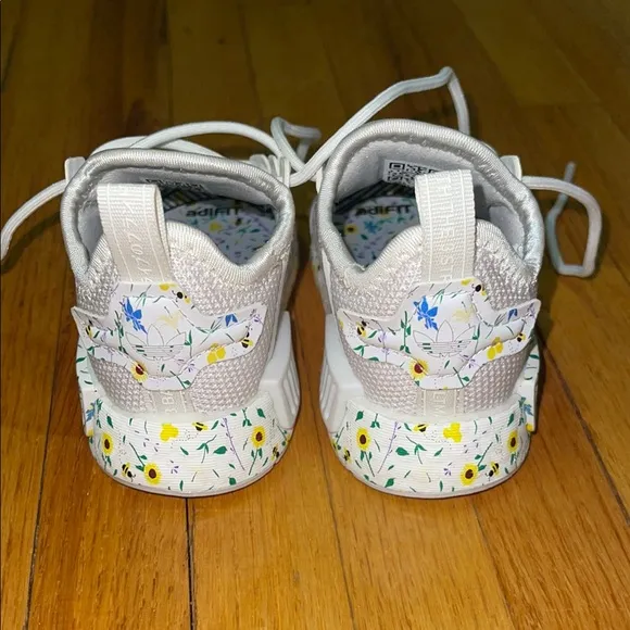 adidas Baby White Floral Sneakers