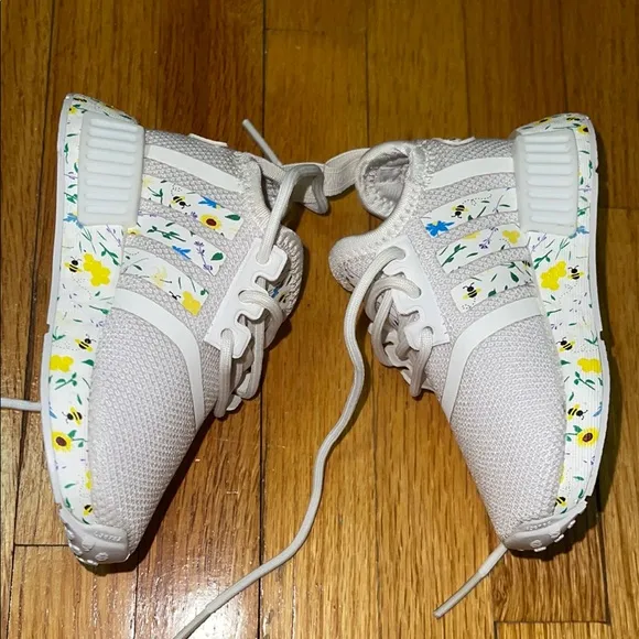 adidas Baby White Floral Sneakers