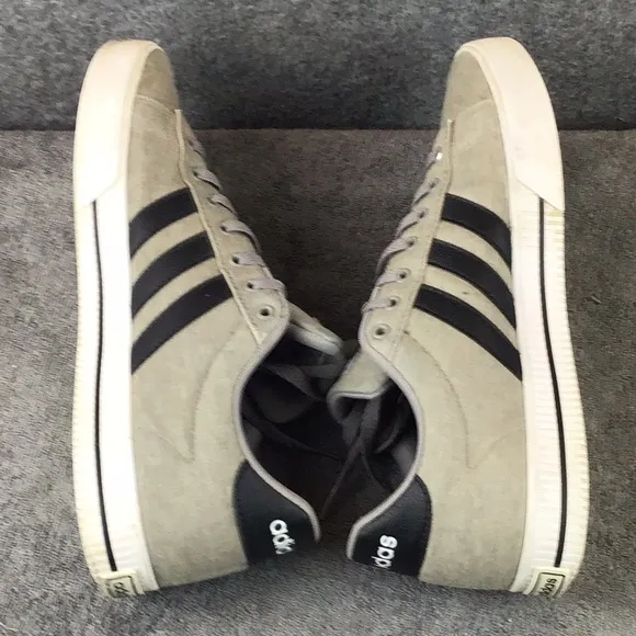 Adidas Daily 3.0 Gray and Black Sneakers with Signature Stripes