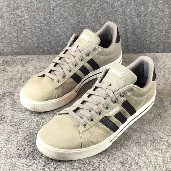 Adidas Daily 3.0 Gray and Black Sneakers with Signature Stripes