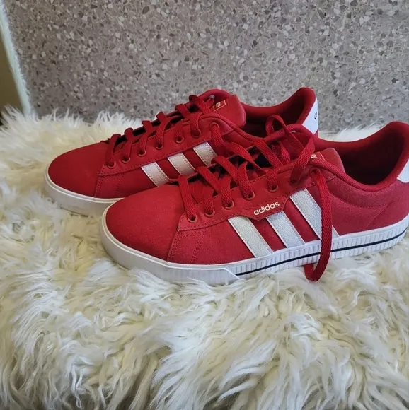 Adidas Daily 3.0 Men's Red And White Sneakers GY8116, Size 10