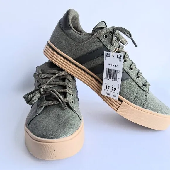 Adidas Daily 4.0 Mens Canvas Ortholite Low Top Casual Fashion Sneakers Shoes 11