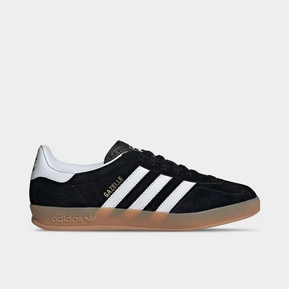 adidas Gazelle Indoor‎ Black White Gum Sneakers H06259 Men's Sizes 12.5
