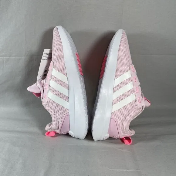Adidas Girls Pink Racer TR21 Cloudfoam Lace Up Sneakers Shoe Size 6-NEW