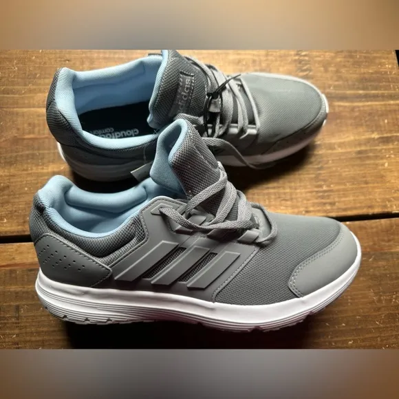 Adidas Gray and White Men's Sneakers