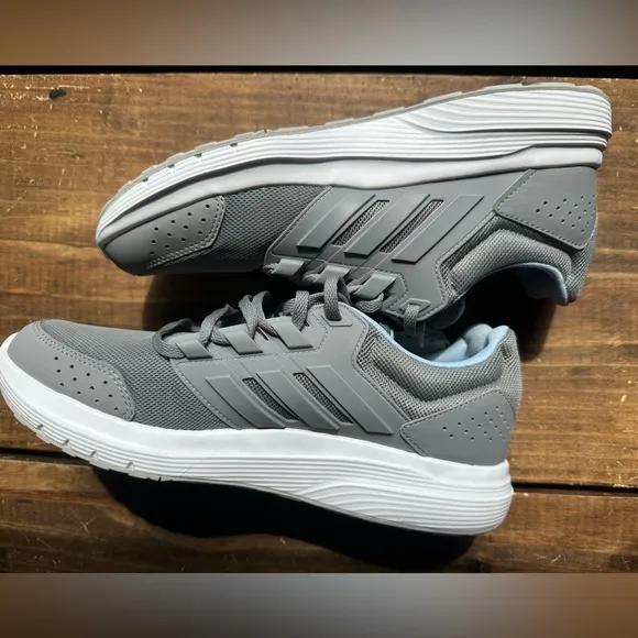 Adidas Gray and White Men's Sneakers
