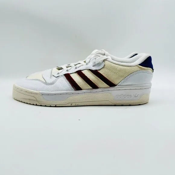 Adidas Mens 8 White Red Rivalry Low Sneakers Athletic Casual Shoes EF8729