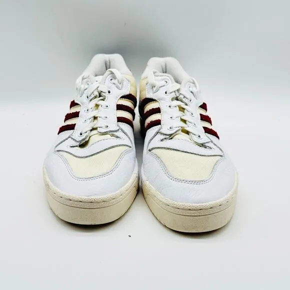 Adidas Mens 8 White Red Rivalry Low Sneakers Athletic Casual Shoes EF8729