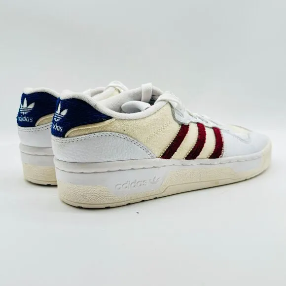 Adidas Mens 8 White Red Rivalry Low Sneakers Athletic Casual Shoes EF8729