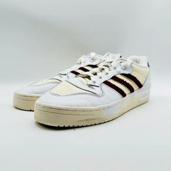 Adidas Mens 8 White Red Rivalry Low Sneakers Athletic Casual Shoes EF8729