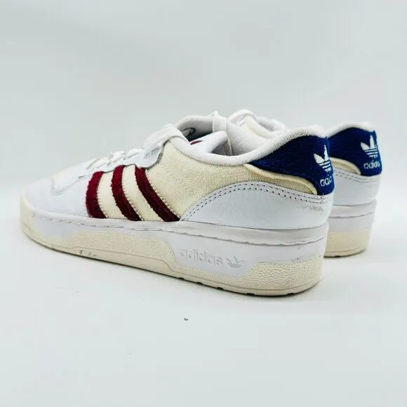 Adidas Mens 8 White Red Rivalry Low Sneakers Athletic Casual Shoes EF8729