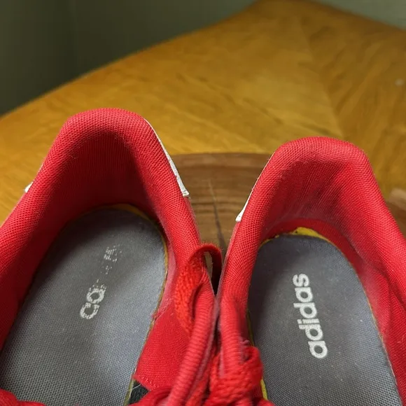 ADIDAS Men’s Daily 3.0 Red and White Sneakers