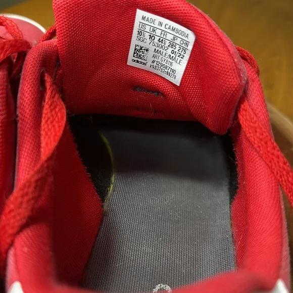 ADIDAS Men’s Daily 3.0 Red and White Sneakers