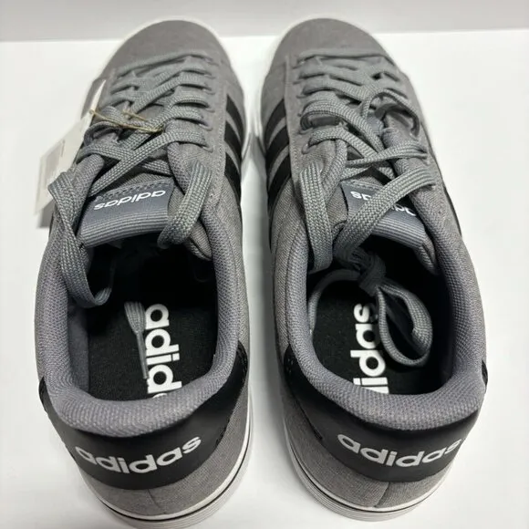 Adidas Men’s Daily 4.0 Gray Lace-Up Sneakers, Size 9.5 M