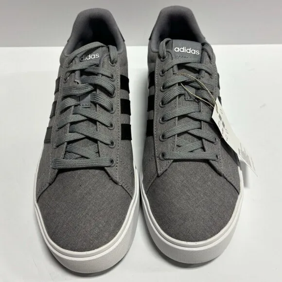 Adidas Men’s Daily 4.0 Gray Lace-Up Sneakers, Size 9.5 M