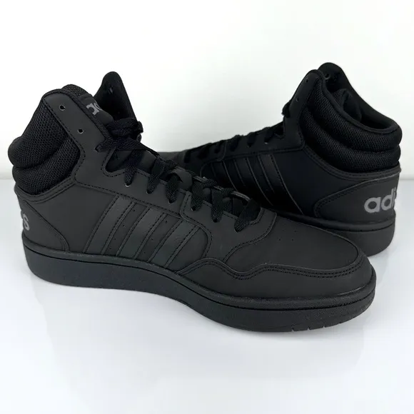 Adidas Men's Hoops 3.0 Mid Sneakers Black Size 9