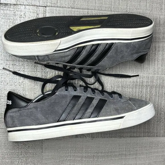Adidas Mens Size 9.5 Neo Cloudfoam Super Daily Gray Black Canvas
