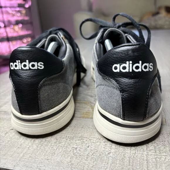 Adidas Mens Size 9.5 Neo Cloudfoam Super Daily Gray Black Canvas