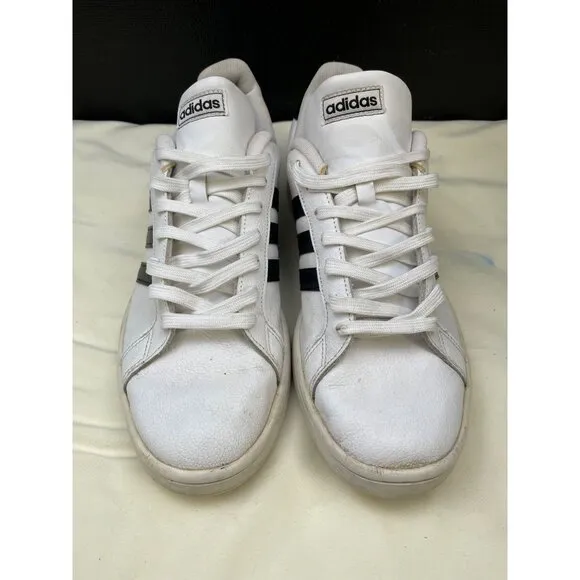 Adidas Mens White Black Sneakers Shoes SIze 11.5 SKU 6821