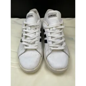 Adidas Mens White Black Sneakers Shoes SIze 11.5 SKU 6821