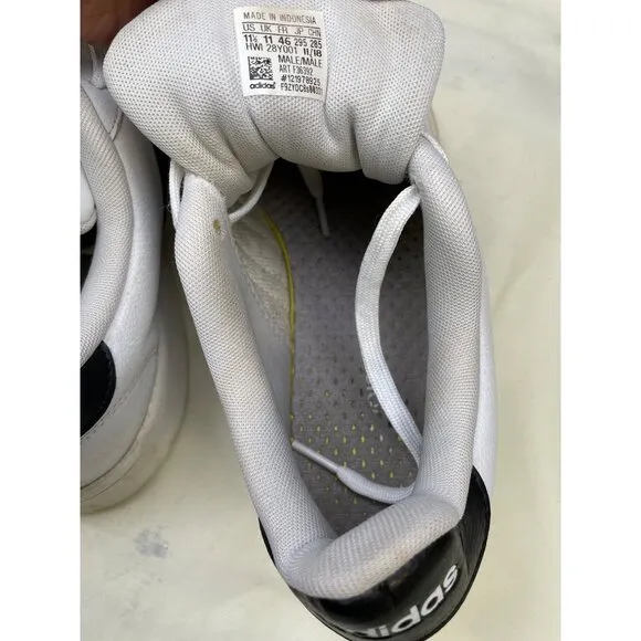 Adidas Mens White Black Sneakers Shoes SIze 11.5 SKU 6821