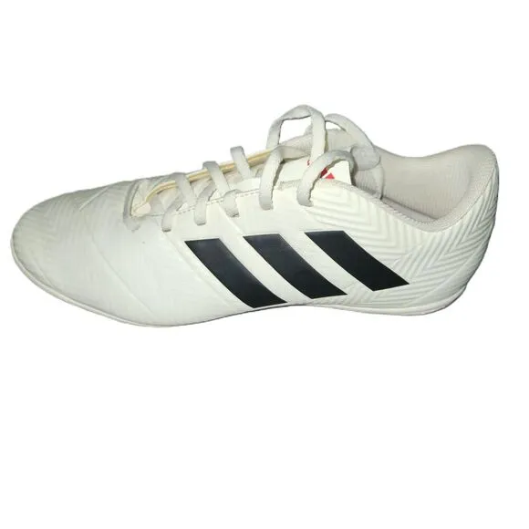 Adidas Mens White Black Stripes Lace Up Nemeziz Sneakers Size US 10