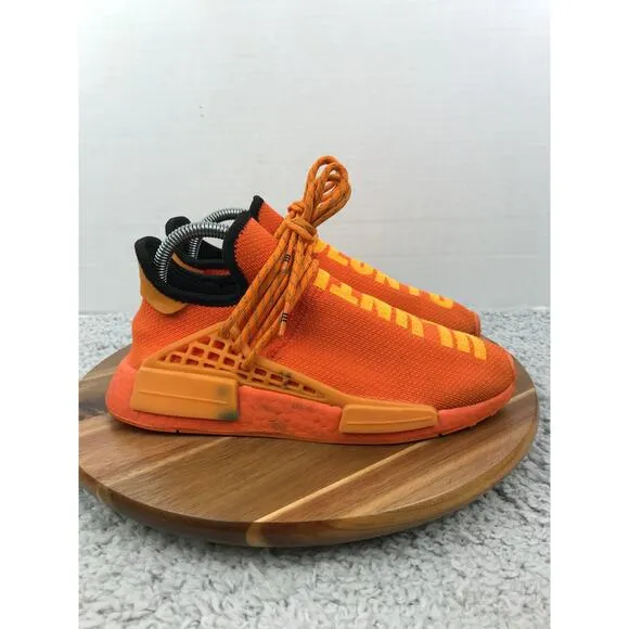 Adidas NMD Hu Pharrell Orange Casual Athletic Daily Sneakers Mens 6 GY0095