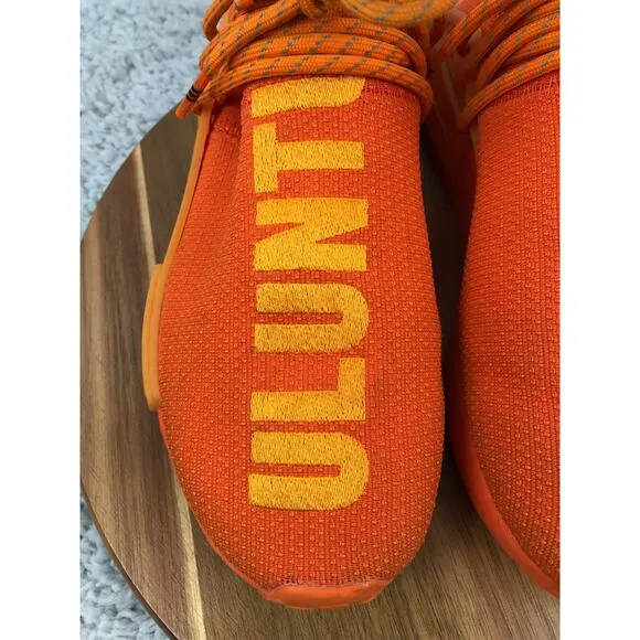 Adidas NMD Hu Pharrell Orange Casual Athletic Daily Sneakers Mens 6 GY0095