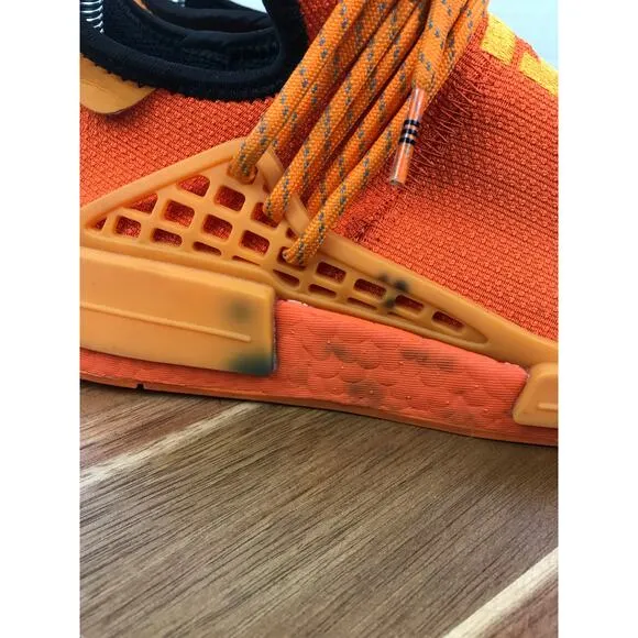 Adidas NMD Hu Pharrell Orange Casual Athletic Daily Sneakers Mens 6 GY0095