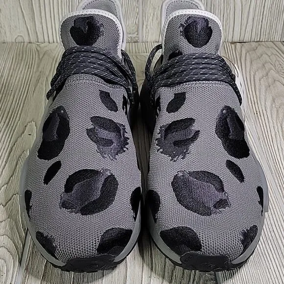 Adidas Pharrell X NMD Human Race Animal Print Ash Gray Sneakers Mens 12 NWT