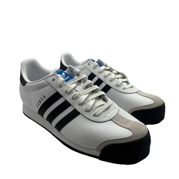 Adidas Samoa White Black Mens Athletic Sneakers - Size 10.5 Men