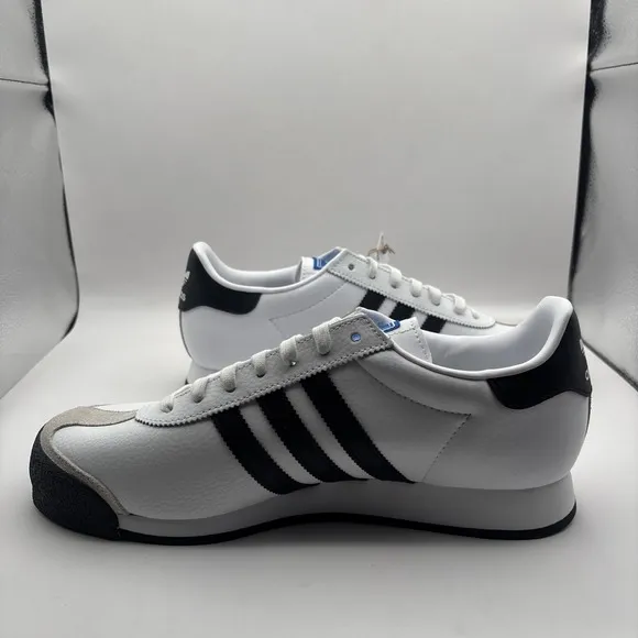 Adidas Samoa White Black Mens Athletic Sneakers - Size 10.5 Men