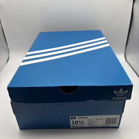 Adidas Samoa White Black Mens Athletic Sneakers - Size 10.5 Men