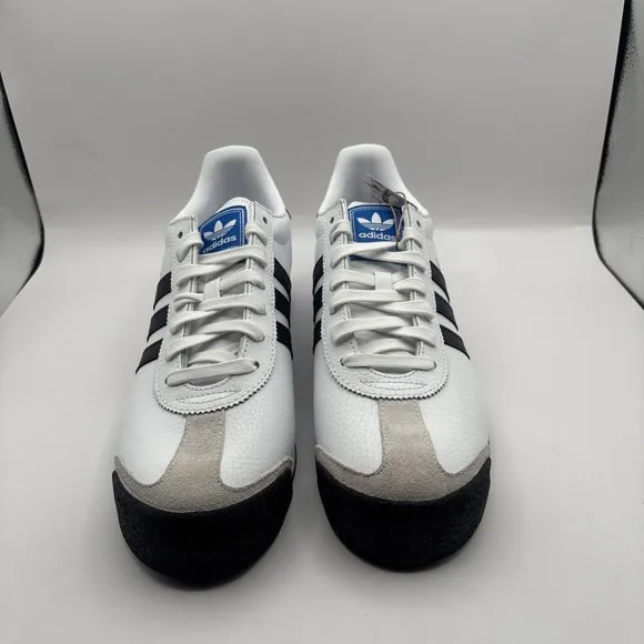 Adidas Samoa White Black Mens Athletic Sneakers - Size 9.5 Men